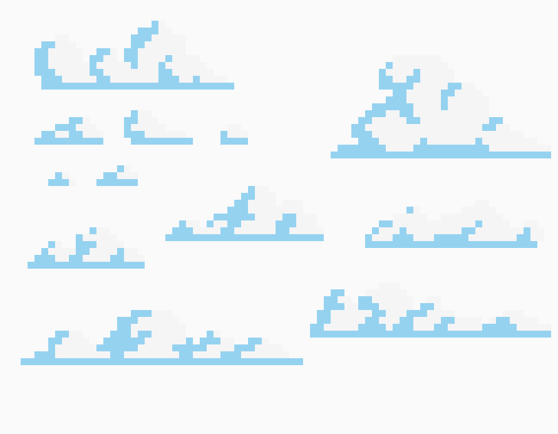 [309ca5] Clouds pixel art