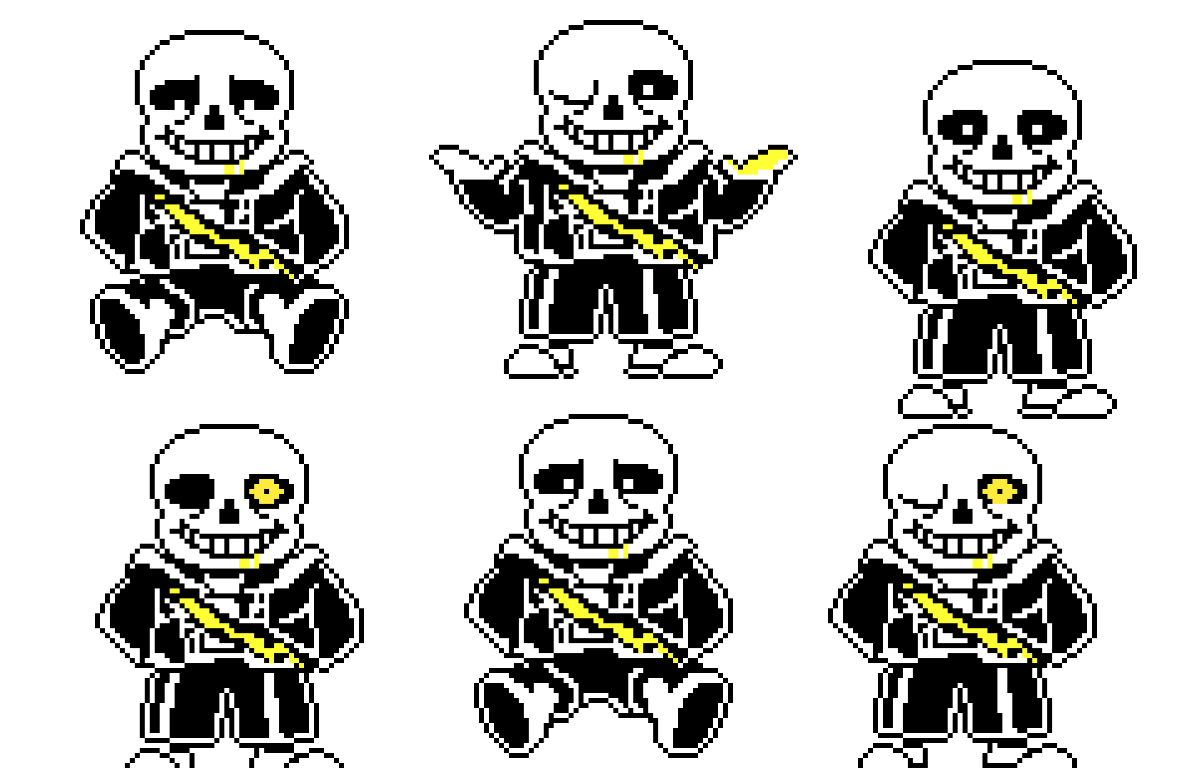 Yellow Sans Death Sprites
