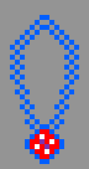 [fab0c4] Lapis Lazuli necklace with ruby