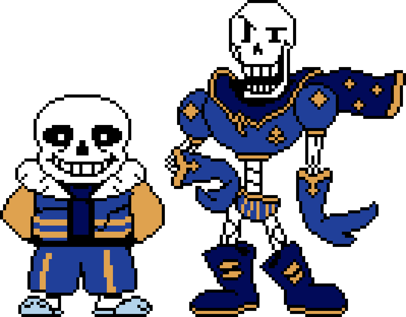 Outertale Sans and Papyrus The Skeletons.