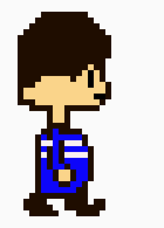 Me in undertale right walking sprite