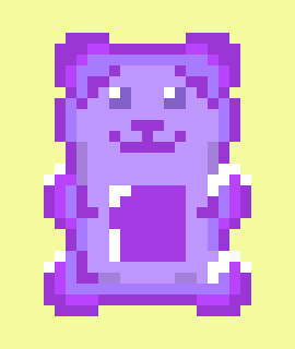 [2439cb] Purple Gummy Bear!