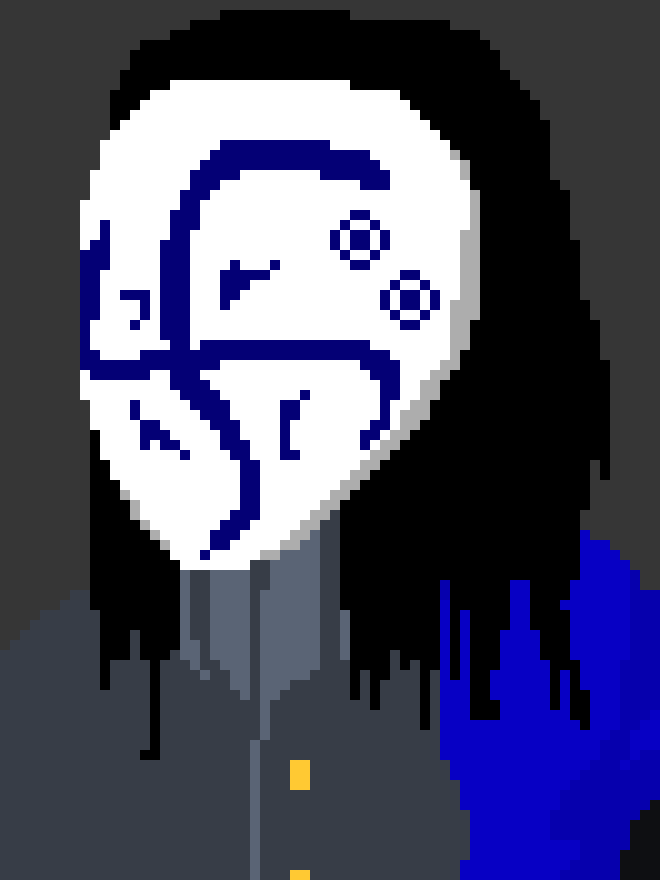 [90dac8] [Mariposa would swipe their index finger upwards like a blade, cutting the hammer in two, with black liquid oozing from the wound.]
