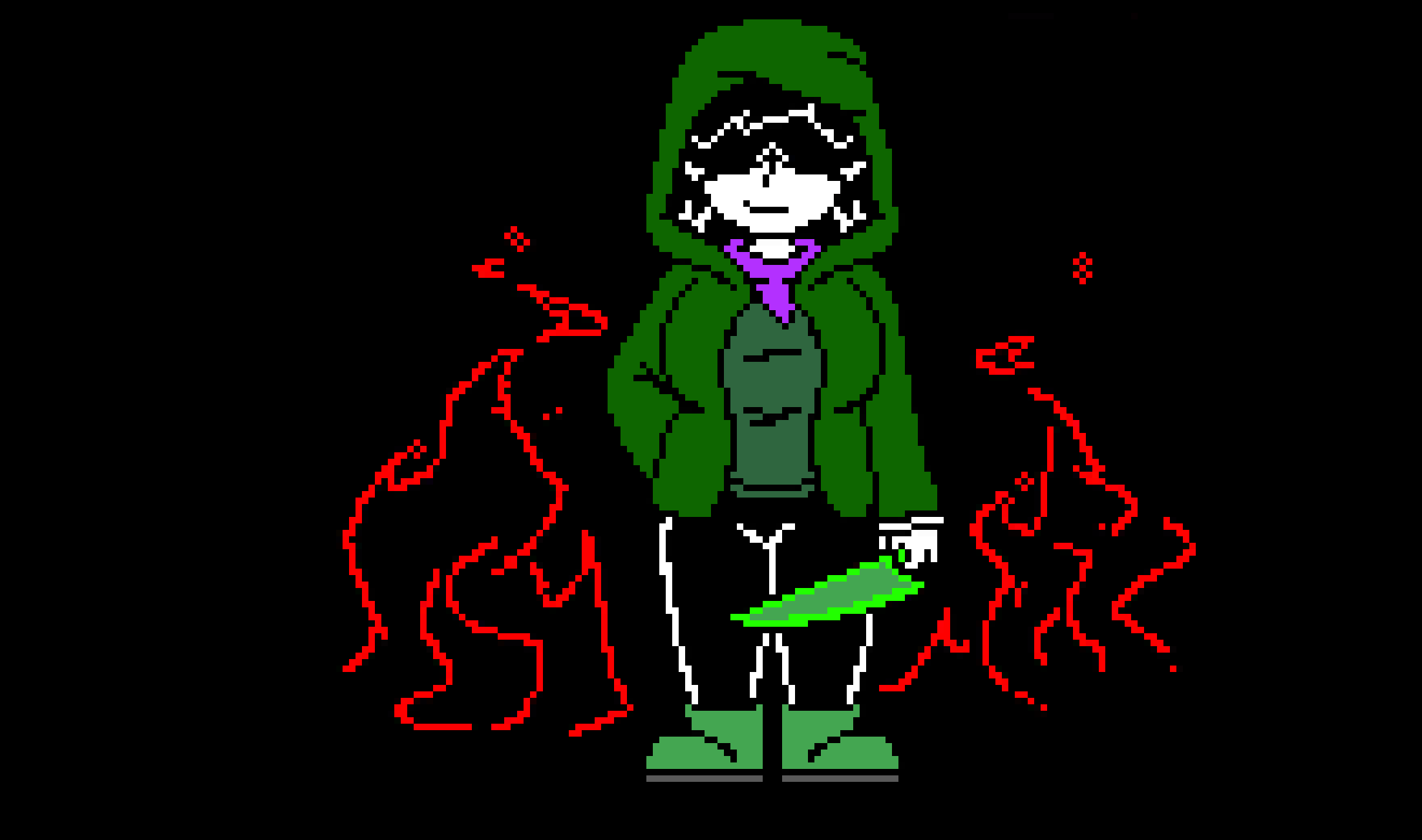 [e2c4a5] Manic With X!Chara's Scarf thing