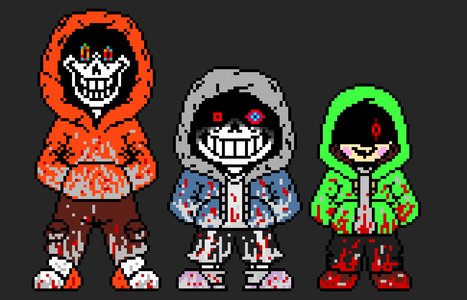 MAD Time Trio Dust...Sans Papyrus and Chara