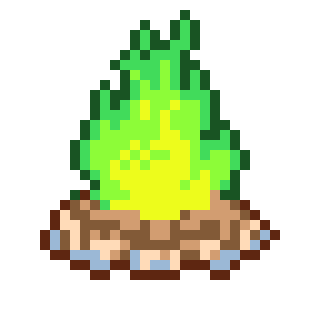 [19532a] pixel art campfire