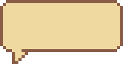 [c5f17b] Brown Speech Bubble Pixel