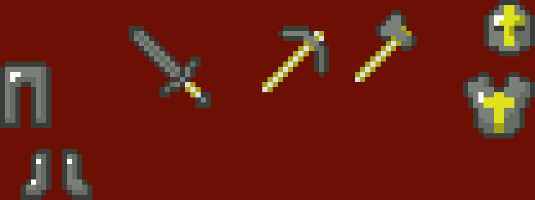 [9664c4] Minecraft Steel Tools and Armor