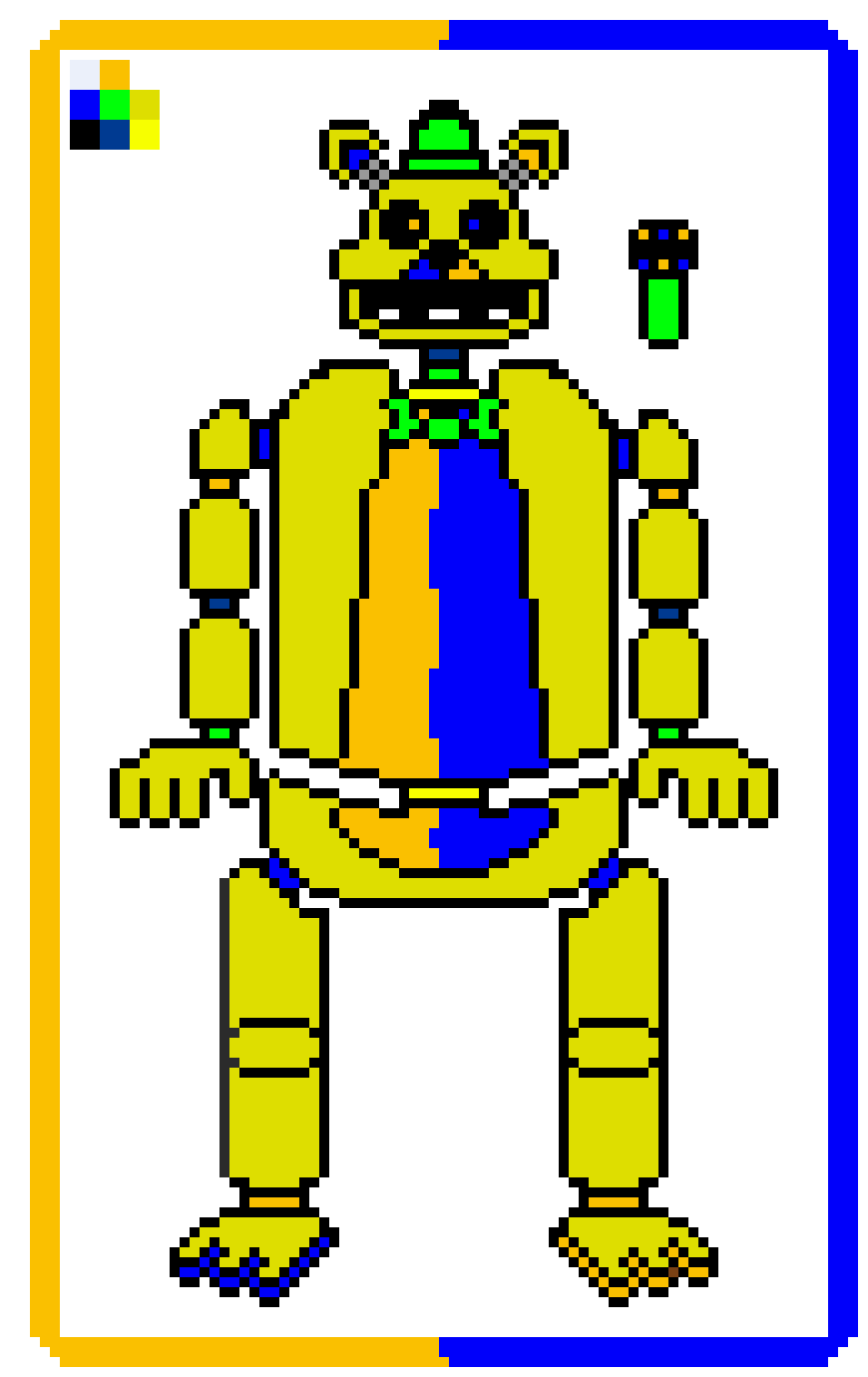 Poke'n Dots Golden Freddy For my Slime/Putty Animatronic Grid