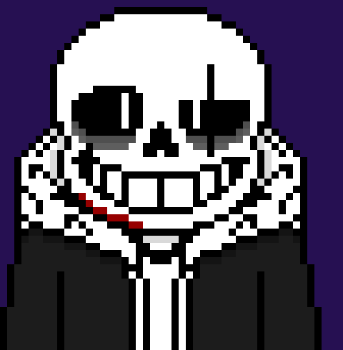 [7a4037] *blue bone zone through Test!sans then tps behind him on a blaster and fires*