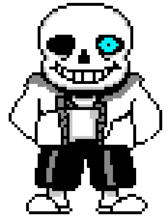 make your own sans (glowing eye)