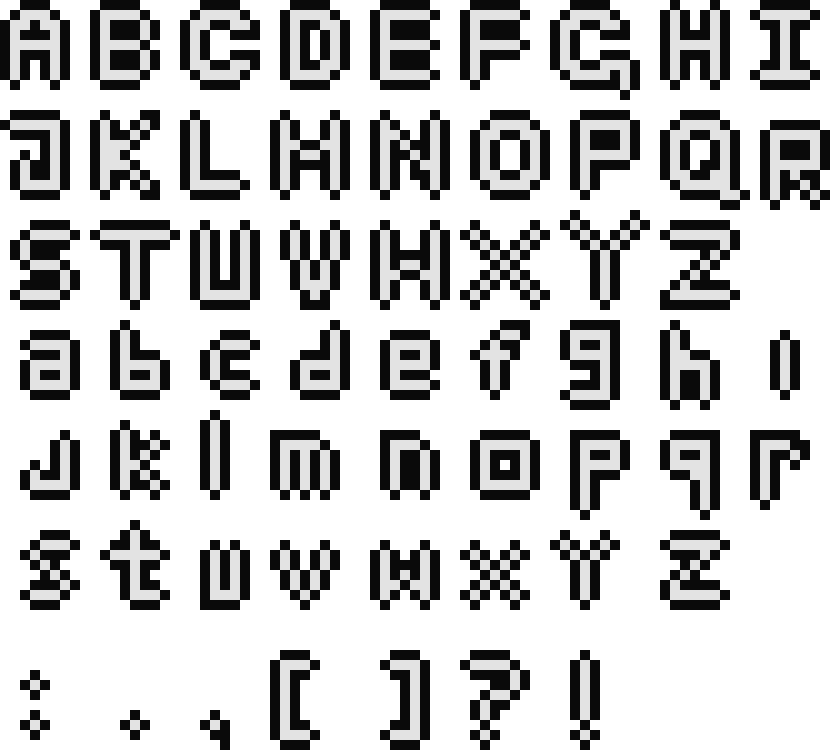 [7467cc] letras pixel