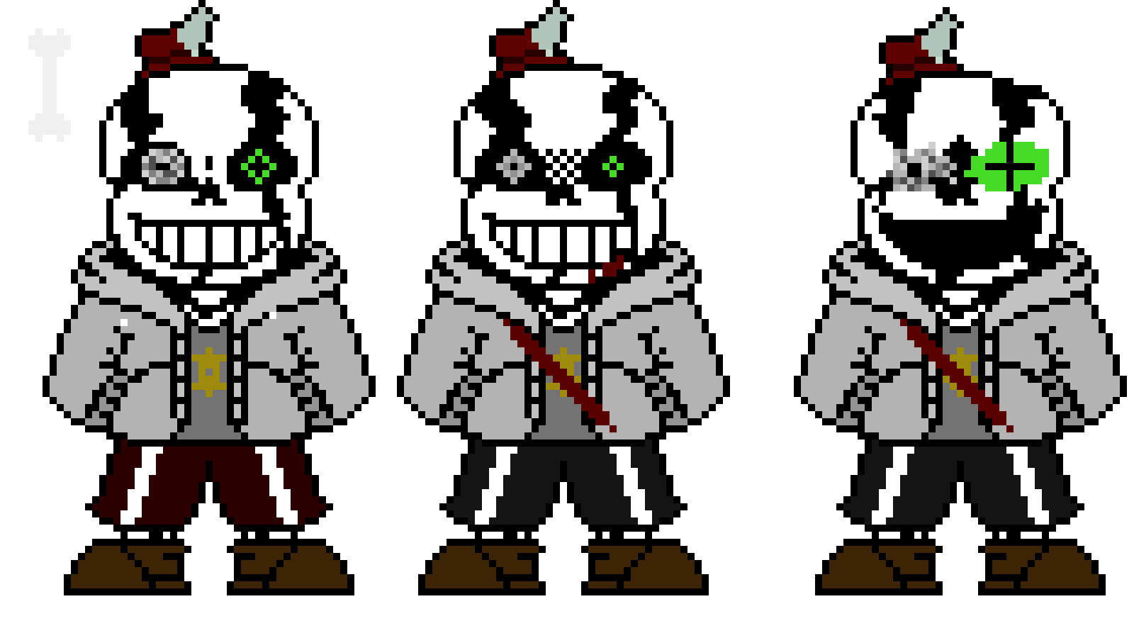 [e668a4] last gear sans sprites phase 1-3 with cracks