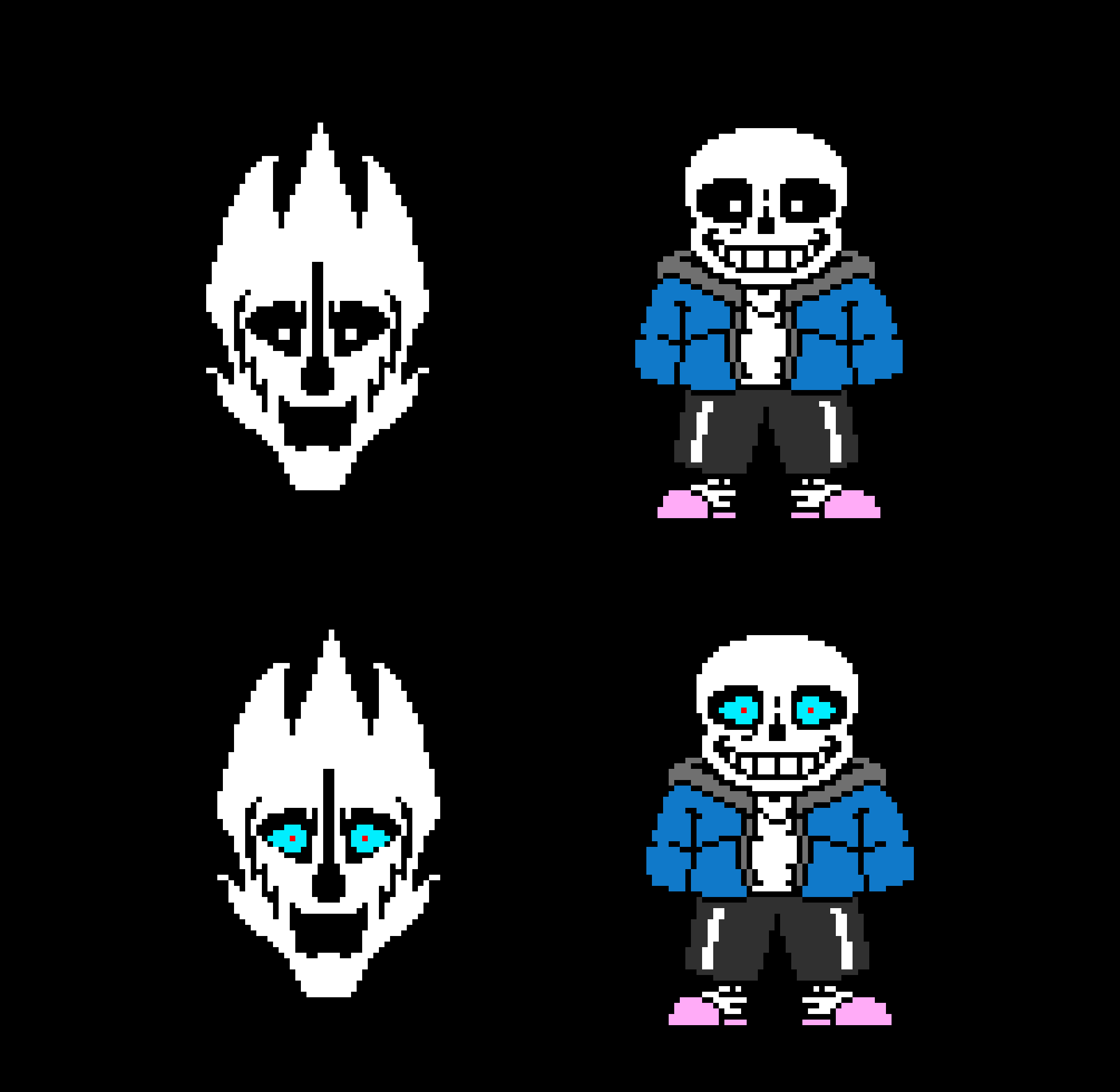 pacifist sans phase 1 & 2 + his blaster-hhs