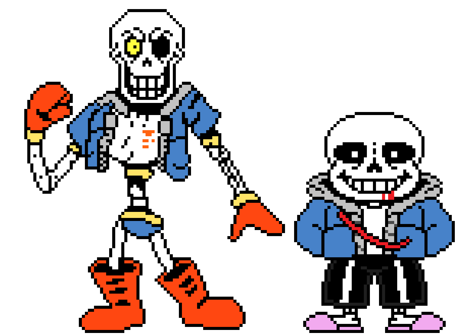 Disbelief Papyrus Phase 3 Battle Sprite (With Sans) [King Squid Edit]