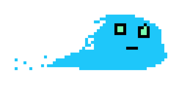 [bde7d8] Blue blob (moving)