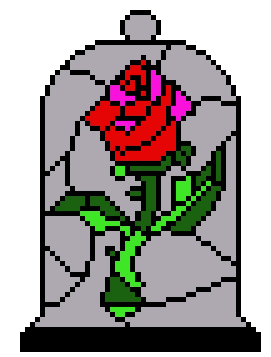 [fa8c0c] stained glass rose small