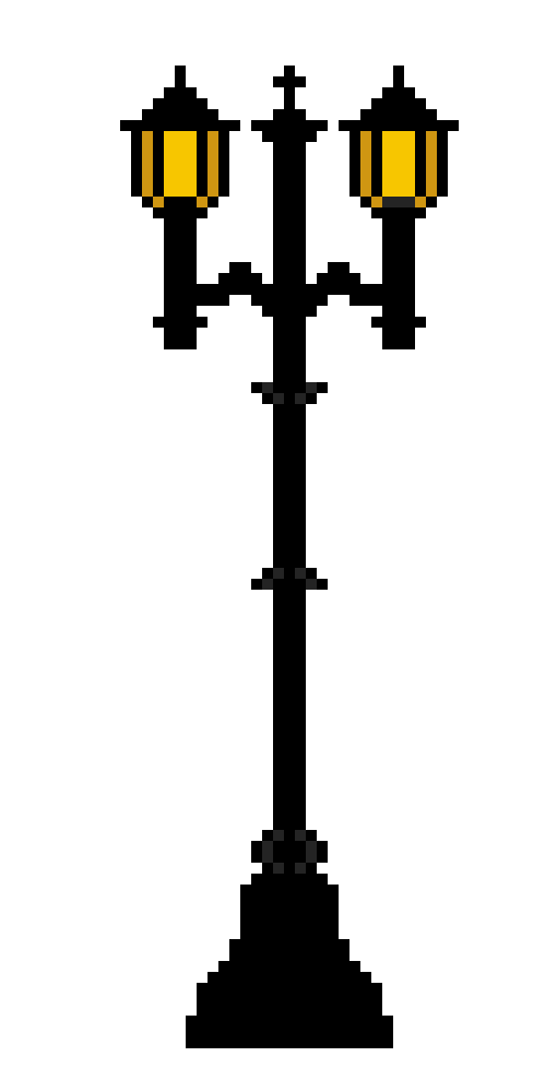 [ef040a] Double Street Lamp 