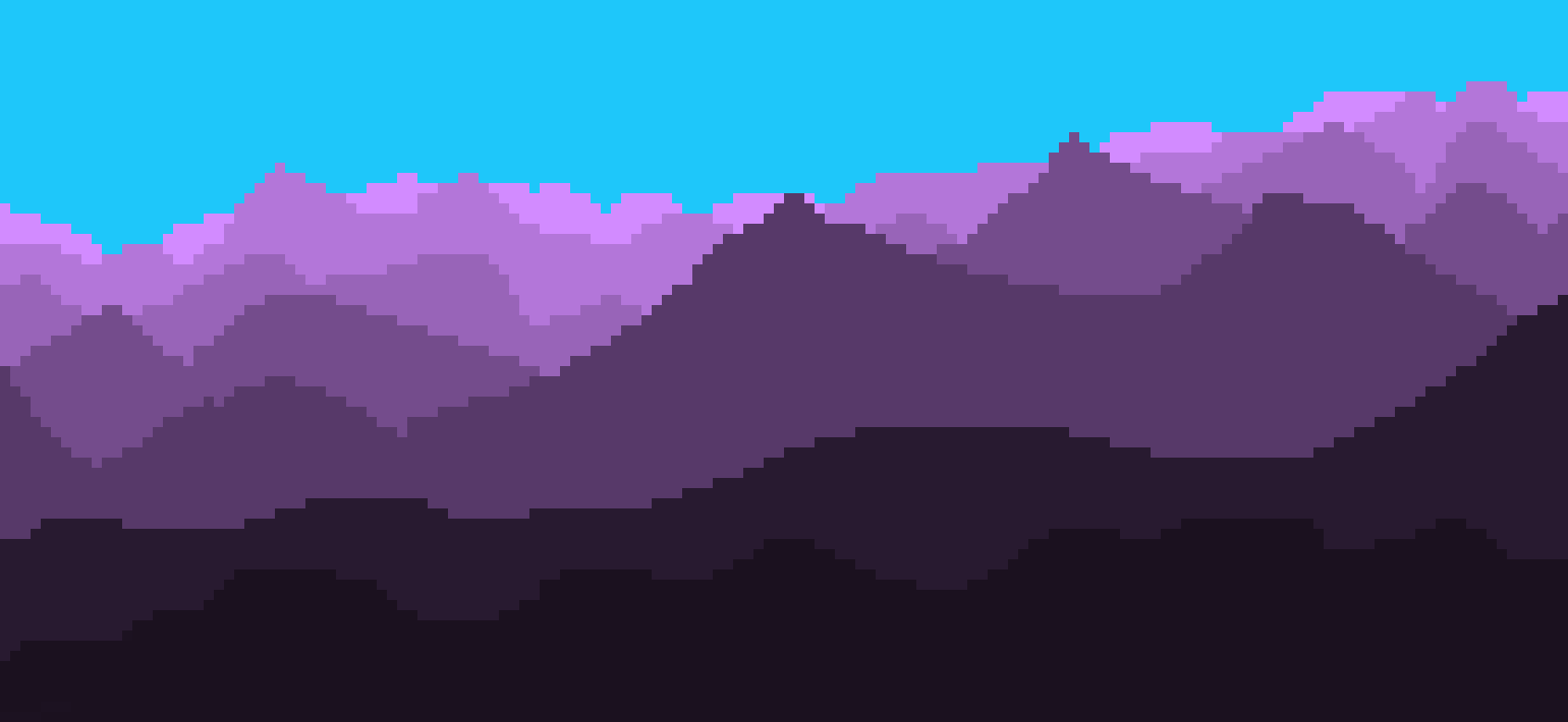 [67ccc4] Purple Mountains (blue sky)