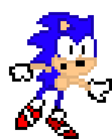 (dodges it) WAH! uh so sorry about the wall! (leaves 50  rings on the counter) this should be able to fix it! (looks at mecha sonic)