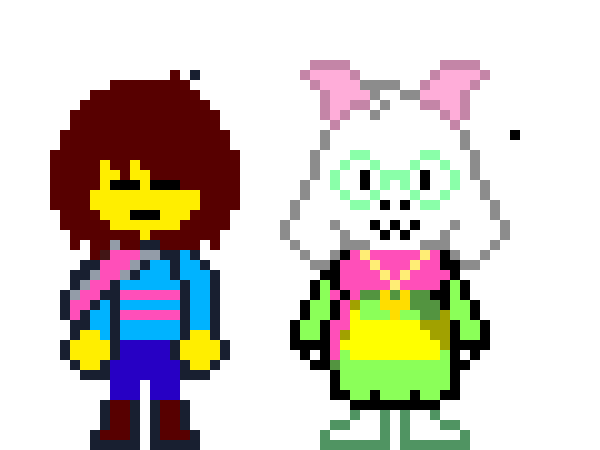 [098663] if frisk and asriel were in deltarune
