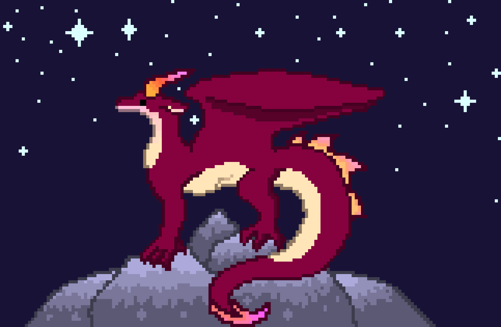[af3ea9] dragon starry night
