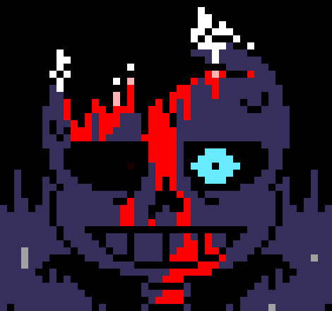 [7ce906] *(Once you landed the hit on him, you'd feel a stab wound.) -HorrorTale Sans