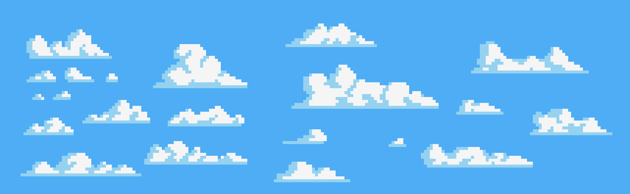 Clouds pixel art