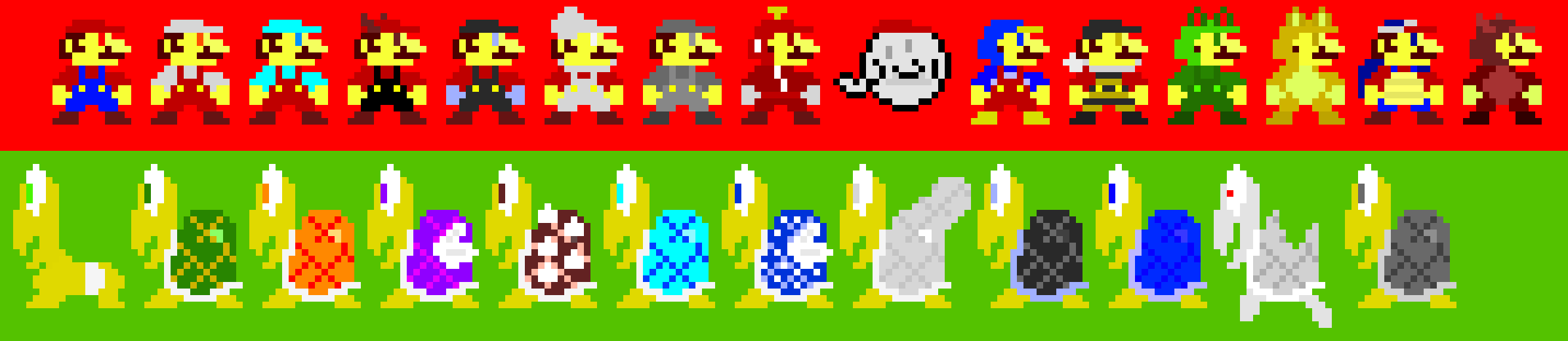 [9664c4] A Koopa's Revenge Character Sprites