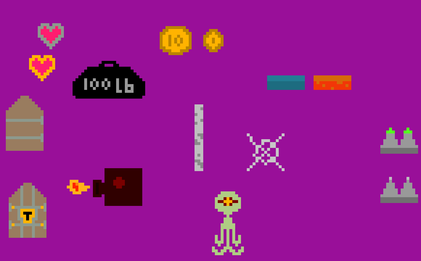 [9664c4] A variety of items for an escape platformer game