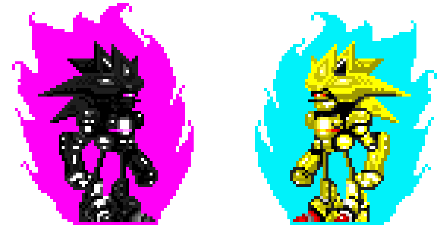 [8ab416] super mecha sonic vs dark mecha sonic