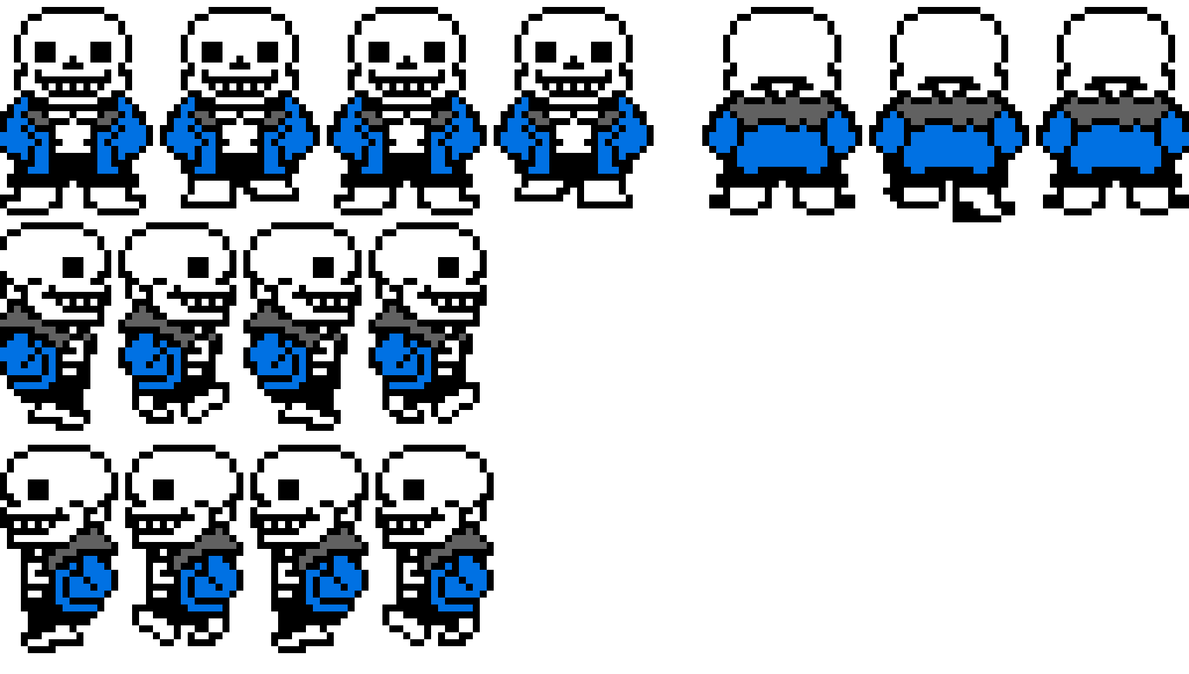 [ddc92f] UnderTale - Sans Walking Sprite Sheet