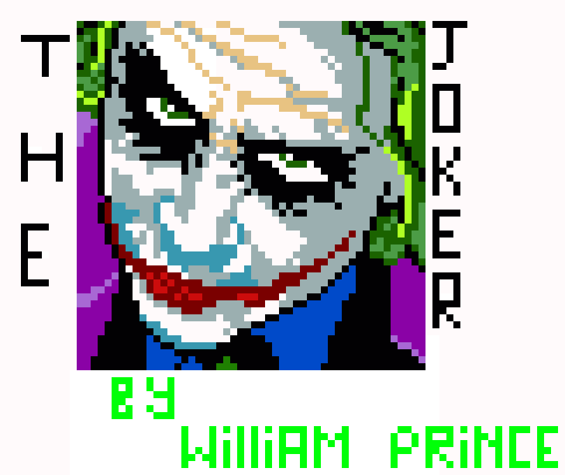 [9664c4] the joker pixelart