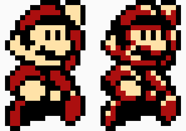 super mario bros 3 jump sprite, (original & new versions).