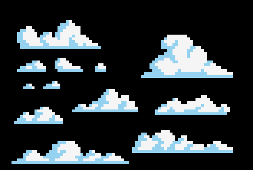 [9664c4] Clouds pixel art