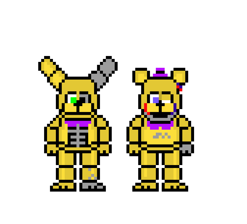 [8e23a1] withered Fredbear and Springbonnie 2