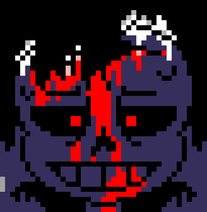 [7ce906] *(He'd take alot of snow inside, making a small bed somehow.) -HorrorTale Sans