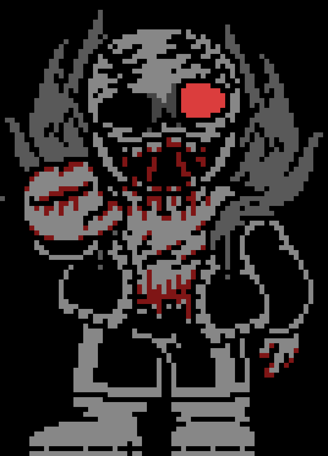 [aceee1] -he rips off his head and throws it across the room, then violently ripping apart his body-