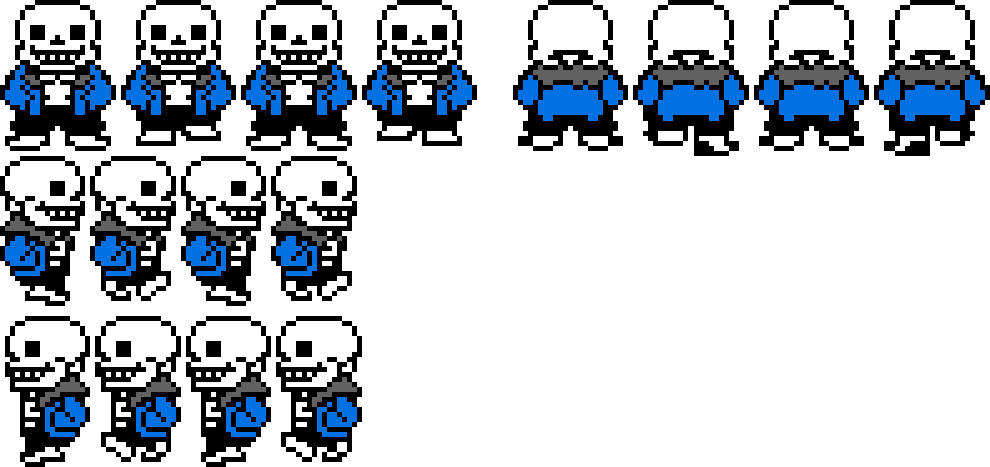 UnderTale - Sans Walking Sprite Sheet