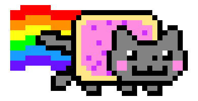 nyan cat pixel art