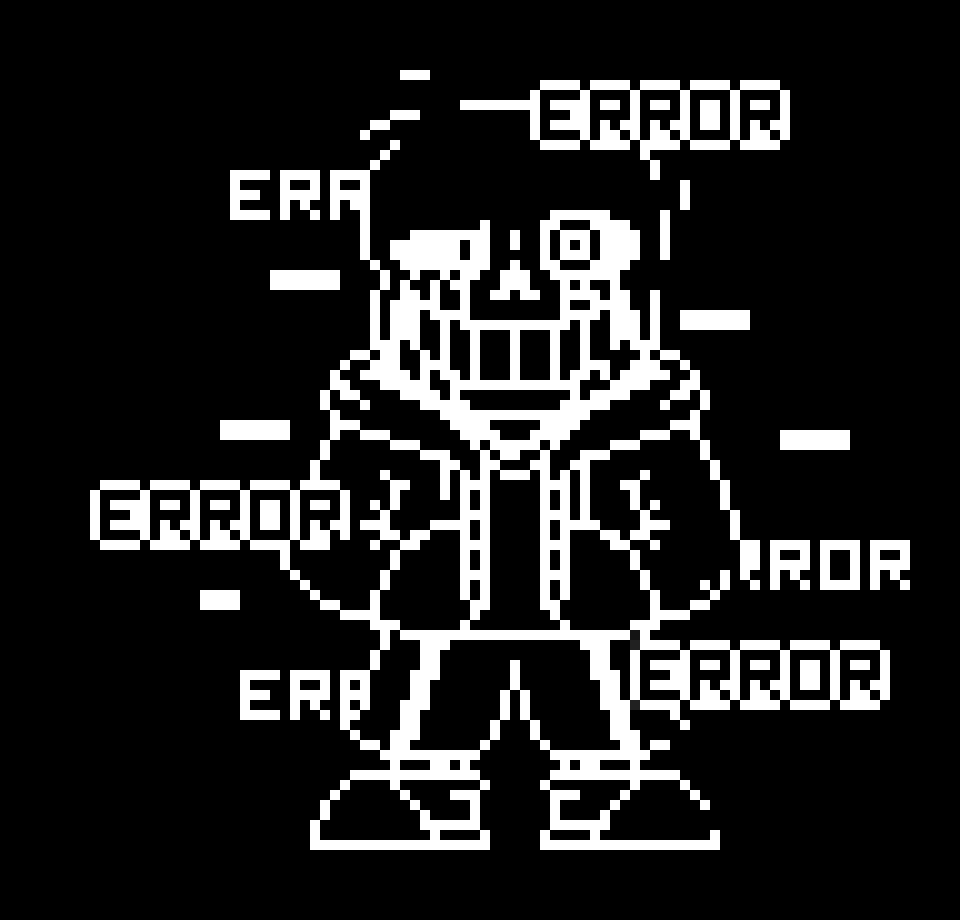 ErRoR sAnS (black and white sprite )