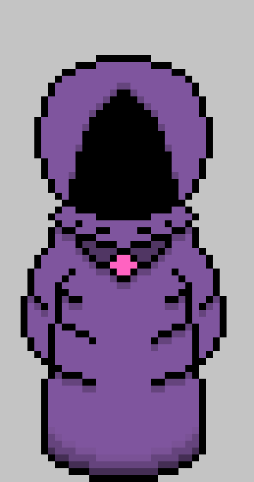 [990543] *A Robed figure lands gently from the sky.*