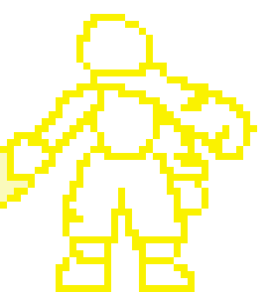[53a360] Super Outline dash through mettaton leaving an slash/crack on him * 