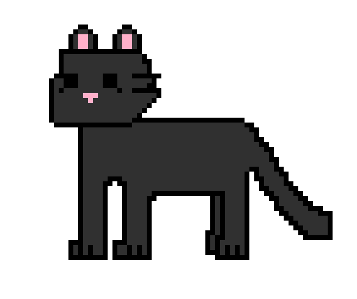[f4b689] Black Cat Sprite