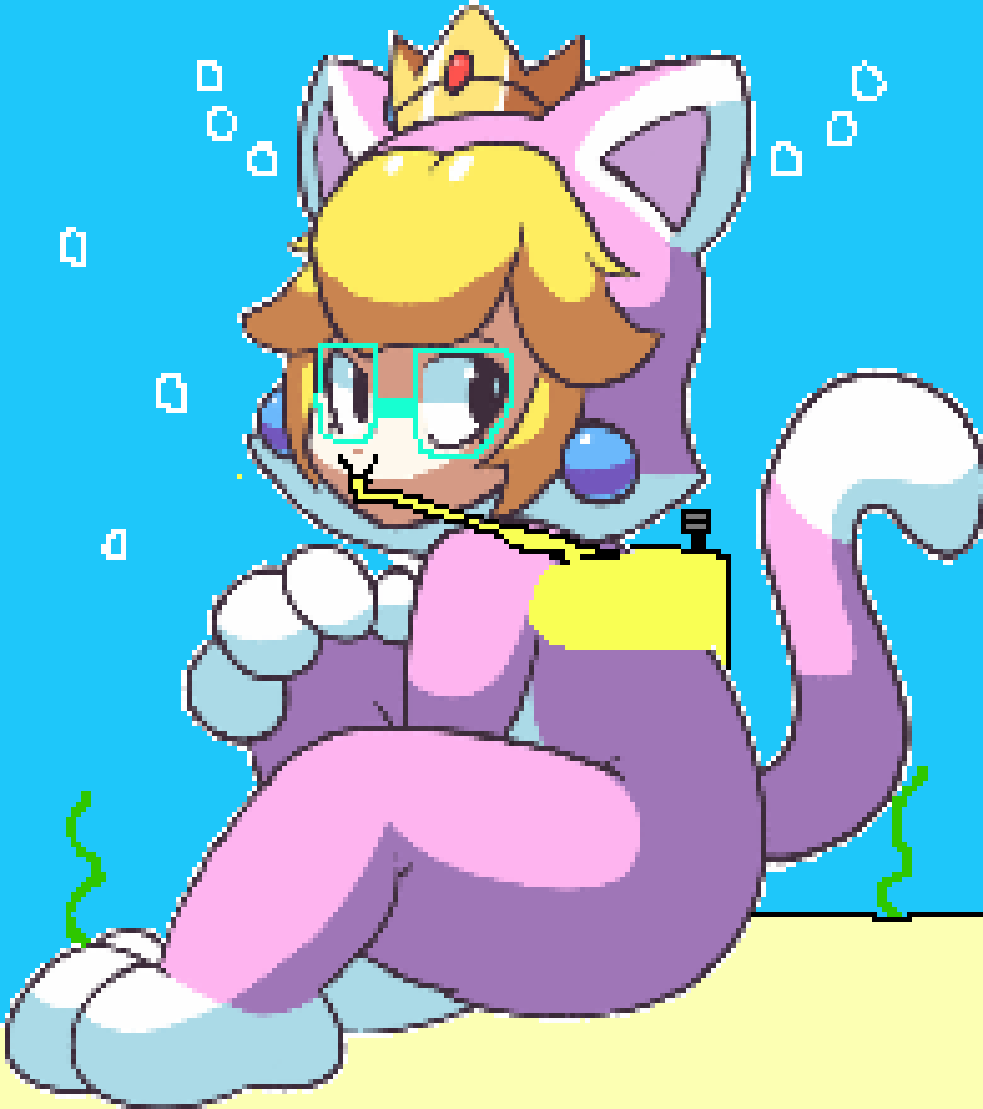 [c59111] Cat Peach under the Sea