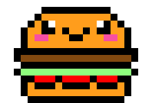 [9664c4] cute pixel burger