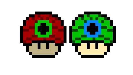 [9664c4] Antisepticeye Mario Mushroom and Jacksepticeye Marion Mushroom