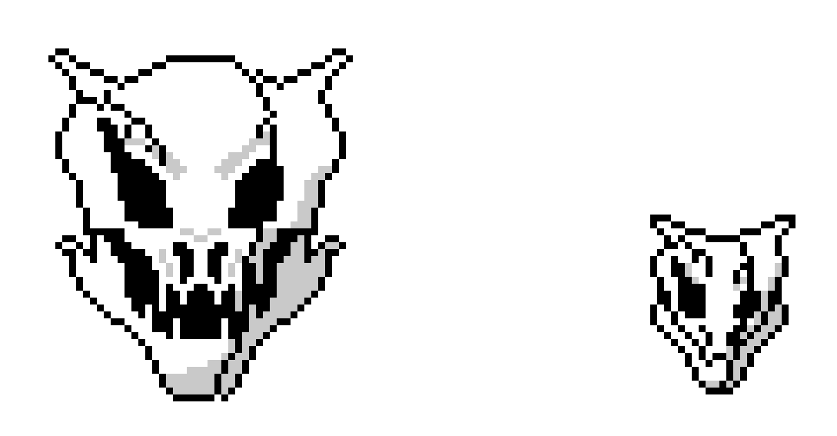 [8ab416] small and large dragon skulls 