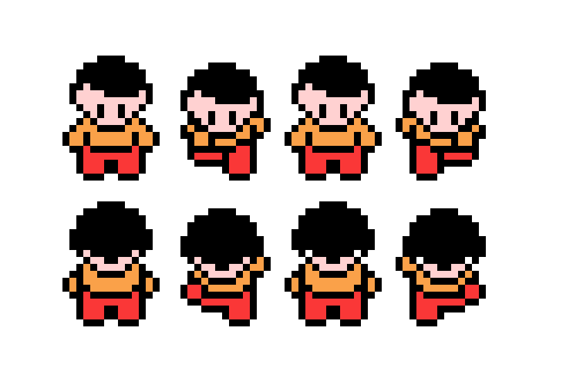 [49930c] front and back character sprite sheet