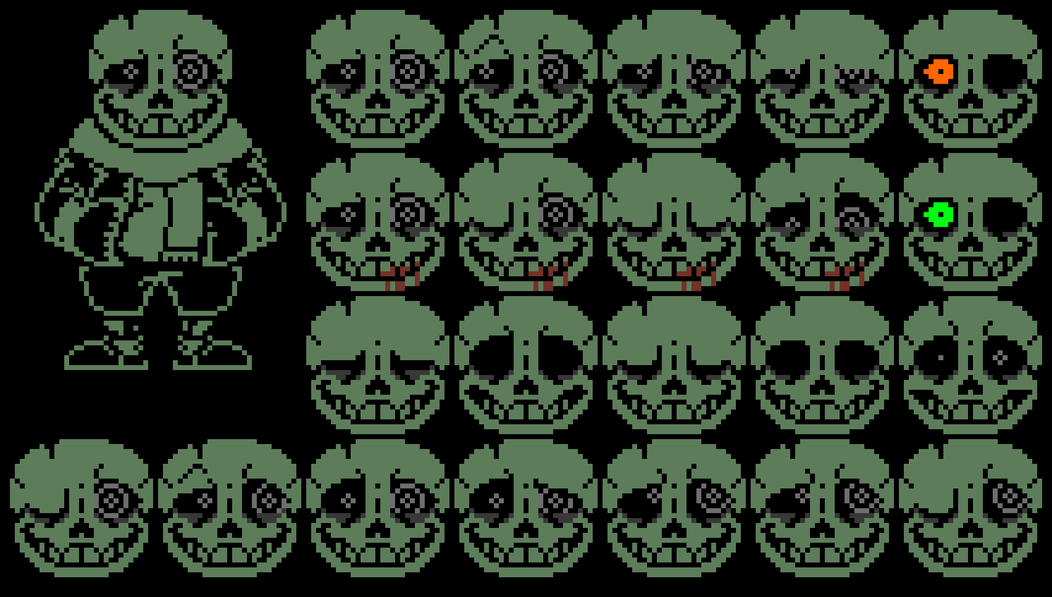 [68791c] Undertale Unhinged Sans Battle Sprite (head)